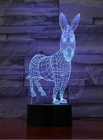 Donkey 7 Colors Changing Desk Lamp 3D Visual Modeling Ambient Led Home Decoration Lighting Fixture Children Touch Night Lights