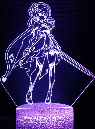 3D Illusion Light LED Night Light Genshin Impact Game Figurine Lamp Sensor Color Changing Remote Control