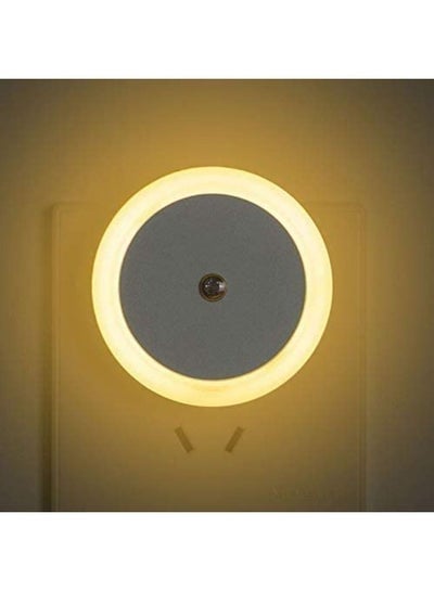 LED-Wall Night Round Light (Plug-in), Smart Dusk to Dawn Sensor, Automatic Night Lights, Suitable for Bedroom, Bathroom, Toilet, Stairs,Kitchen and hallway-UK Plug