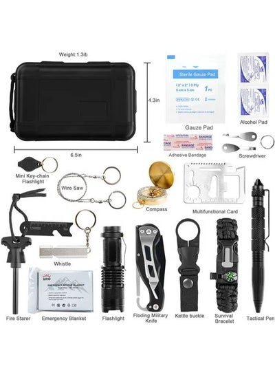 18-in-1 Multifunctional Emergency Survival Kit for Hiking and Camping