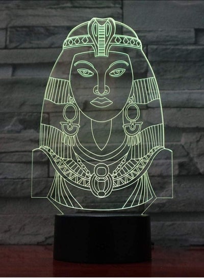 Multicolour Bedside Table Lamps Egypt Sphinx Pharaoh Princess Bulb 3D RGB LED Night Light 16 Color Change USB Desk Lamp Kids Gift