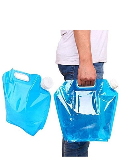 10L Collapsible Water Container Freezable BPA Free Plastic Water Carrier Tank, Outdoor Folding Water Bag for Sport Camping Riding Mountaineer Food Grade 3 Pack