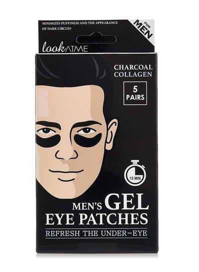 Watery gel patches under the eyes, moisturizing, nourishing, removing dark circles and puffiness, charcoal, 5 pieces