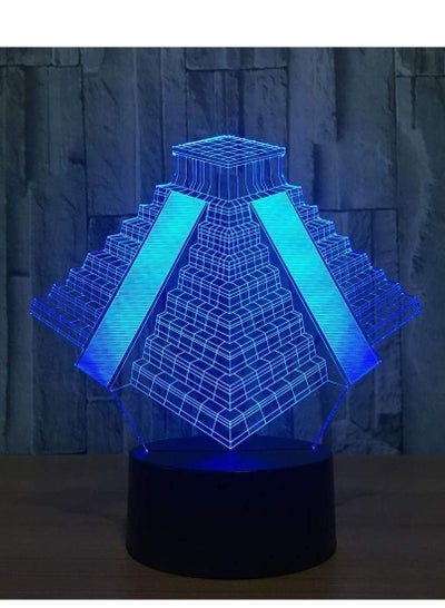 LED Pyramid Light 7/16 Colors Changing Atmosphere Mood Lamp USB Bedside Sleep Table Bedroom Office H