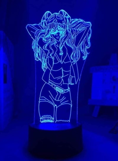 Multicolour 3D LED Night Light Illusion Lamp USB Anime Boys Ble Ach Neliel Tu Home Decoration Acrylic Neliel Tu Birthady Present Xmas 16 Colors With Remote Control