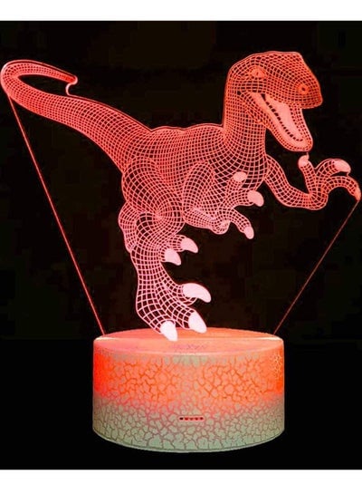 The 3D dinosaur led a color-changing nightlight with USB power and,, Black Bottom + 16 Colors