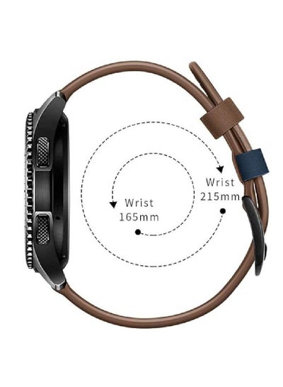 Genuine Grain Leather Quick Release Business Watch Band for Men Women Smartwatch Compatible with HUAWEI GT2 | GT2 PRO | GT3 | GT3 PRO | GT Runner 22mm Brown