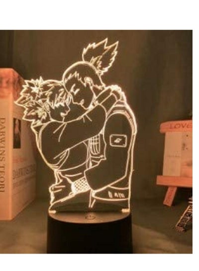 3D Lamp Anime Naruto Gon and Kakashi Figure Nightlight for Child Bedroom Decor Light Fans Gift Kids Led Night Light for Kids Japanese Bedroom Decor Cool Gift Bedside Lamp