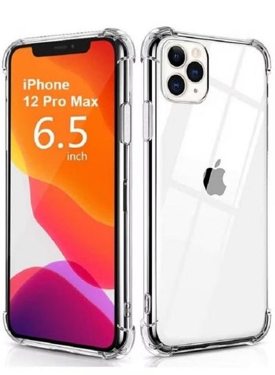 iPhone 12 Pro Max Clear Case Shockproof Reinforced Corners Transparent Soft Ultra Slim TPU Back Cover 6.5 inch