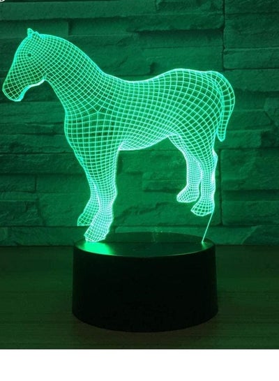 3D Illusion Lamp Led Night Light Animal Horse Theme Kids 7 Color Baby Kid Toy Gift Room Decor Tafel Children s Sleep Lamp