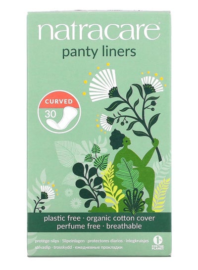 Natracare Panty Liner Organic Cotton Cover Curved 30 Liners