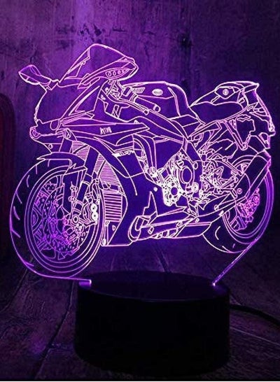 Multicolor Motorcycle Bike 3D Children s Night Light LED Symphony Lamp Table Lamp Bedroom Atmosphere Decoration Light Christmas Birthday Gift Toy