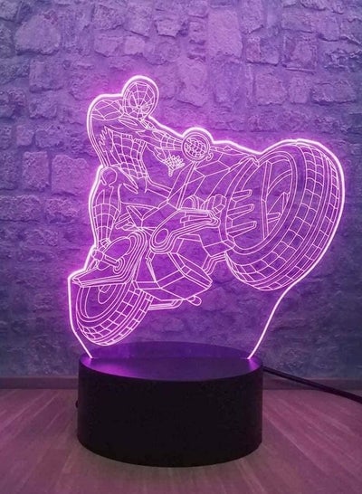 Legend Superhero Man Action Figure Spiderman 3D Visual Lamp 7 Color LED Gradient Night Light Teen Room Decor Kid Creative Festival Gift