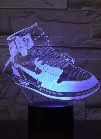 High quality 3D Illusion Lamp Sports Shoes Led Acrylic Night Light 7 Colors Change Home Decoration