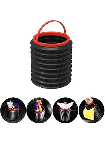 Car Garbage Can with Lid, Small Foldable Car Trash Bin For Car Interior Outdoor Camping Fishing