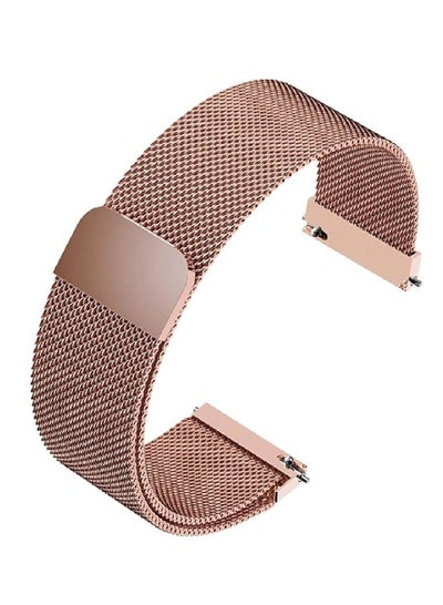 Adjustable Stainless Steel Mesh Replacement Watch Straps for Women Watches 22mm Rose Gold