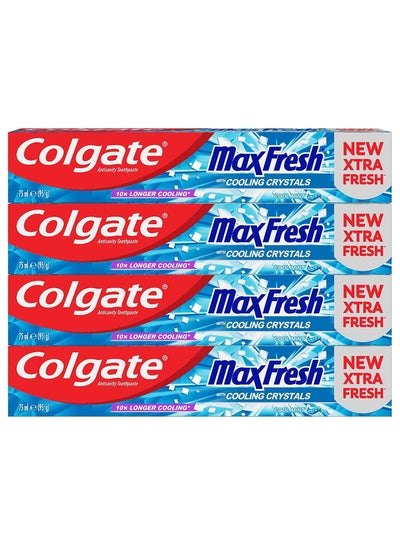 Max Fresh Cool Mint Gel Toothpaste – 4 X 75Ml