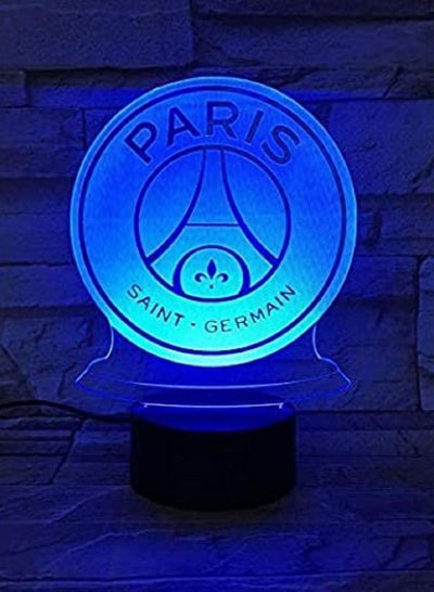 Five Major League Football Team 3D LED Multicolor Night Light Touch 7/16 Color Remote Control Illusion Light Visual Table Lamp Gift Light Team Paris
