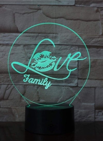 3D Multicolor Night Lights for Kids  Creative Love Logo Illusion Lamp with Remote Control Touch 7/16 Colors Changing Table Desk Bedroom Deco Optical Illusion Lamps As a Gift