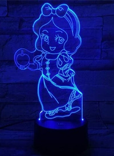 Beauty and The Beast 3d LED Multicolor Night Light Princess Bella Bedroom Decor Baby Girl Gift Nightlight Table Night Lamp Princess Belle