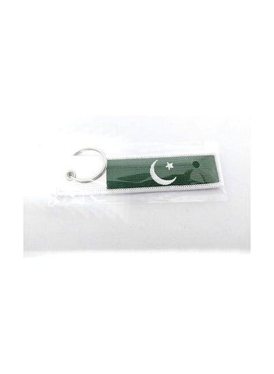 Pakistan Flag Keychain Tag with Key Ring, EDC for Motorcycles, Scooters, Cars and Gifts Flag Key Chain, 100% Embroidered