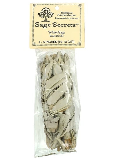Traditional American Incense, White Sage 1 Smudge Wand 4 5 Inches 10 13 cm