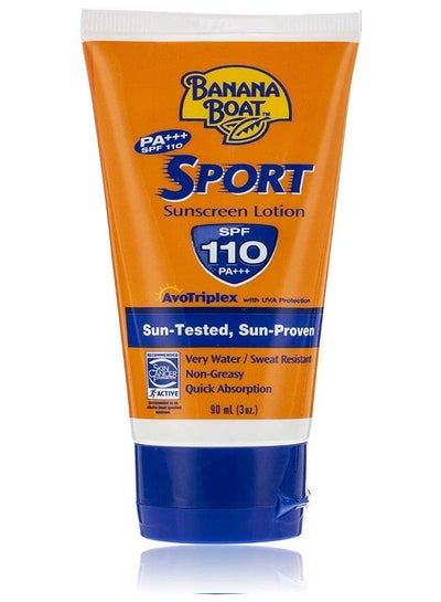 Sport Sunscreen Lotion- SPF110-Avotriplex Formula-Long Lasting UVA/UVB Protection-Sun Tested-Sun Proven-Non Greasy-Quick Absorption-Very Water & Sweat Resistant-Prevent Skin Burn-90ML