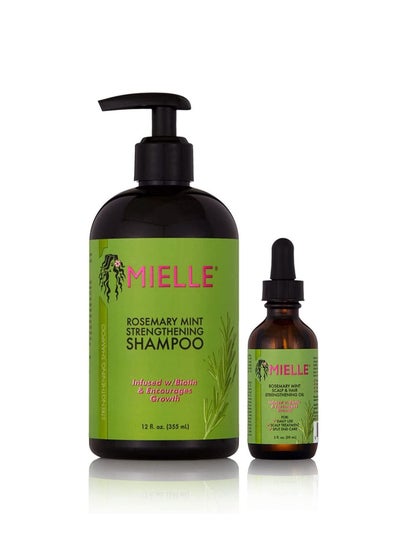 Rosemary Mint Hair Strengthening Shampoo Hair and Scalp Strengthening OilGift Set