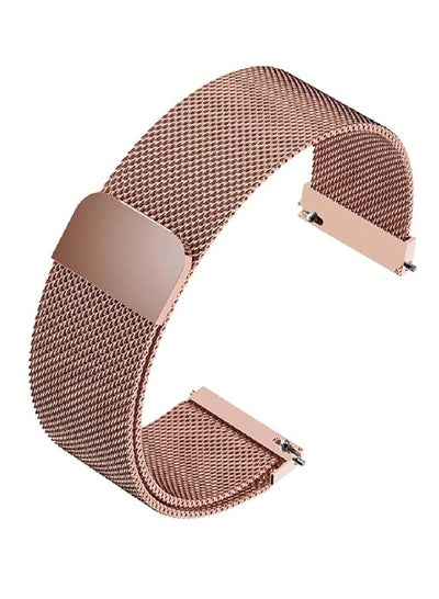 Adjustable Stainless Steel Mesh Replacement Watch Straps for Women Watches 22mm Rose Gold