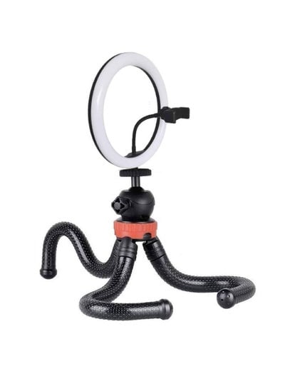 NEW 10 inch LED Selfie Ring Light with Cell Phone Holder flexible rod and aluminum ball head