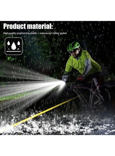 LED Power Beam Front Head Light and Warning Light for Bicycle