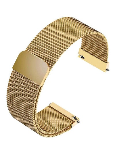 Adjustable Stainless Steel Mesh Replacement Watch Straps for Women Watches 22mm Gold