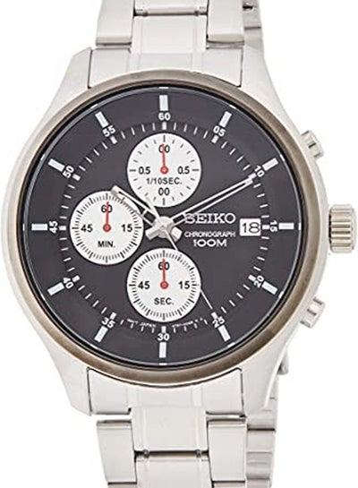 Seiko Men's Chronograph Watch with Chronograph Display and Stainless Steel Strap SKS545P1, Metallic, Black