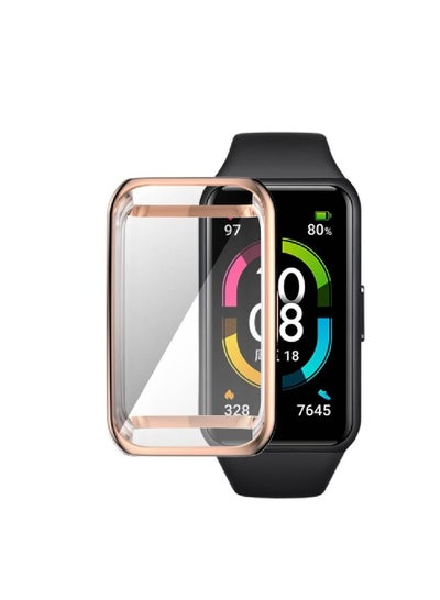 Soft TPU Cover Compatible With Honor Band 6 Rose Gold