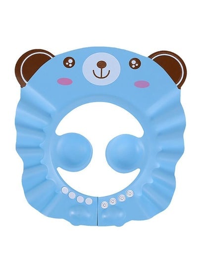 Adjustable Baby Bath Visor Infant Bathing Protection Cap Safe Shampoo Shower Hat with Ear Protection in Bear Theme