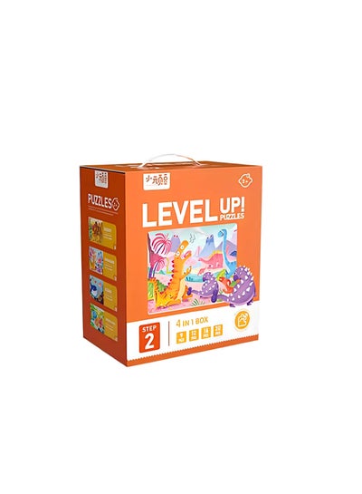 Stage 2 Level Up Puzzles for Kids with 4 Themes of Animals in Premium Educational Puzzle Toys for Girls and Boys 4 in 1
