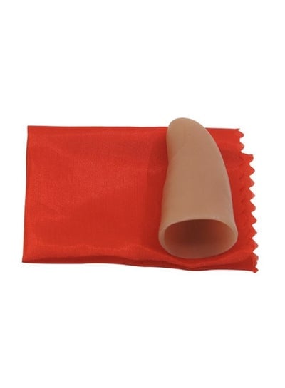 Magic Trick Fingers Fake Fingers Soft Thumb Tips Stage Show Prop Prank Toy With Red Silk Training Cloth
