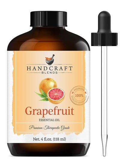 Premium Therapeutic Grade Grapefruit Essential Oil with Premium Glass Dropper Large Size 4 fl oz