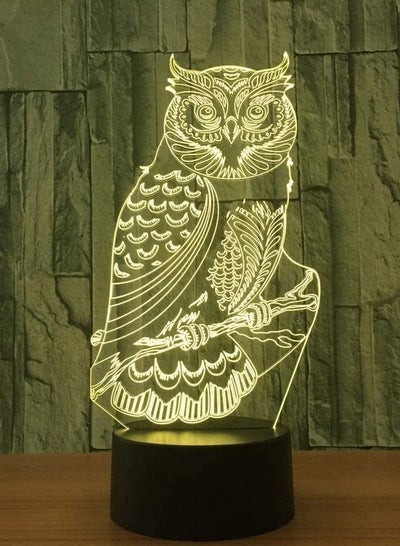 3D Owl Ghost Light LED Desk Table Lamp 7/16 Color Changing Multicolor Night Light Kids Home Baby Room Sleep Light Decor Holiday Party Fashion GiftsTouch LED Multicolor Night Light for Kids