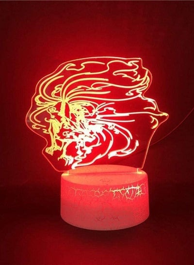 3D Illusion Lamp Led Night Light Base Naruto Kurama Best Seller Touch Sensor Base Base Atmosphere 7 Colors With Remote Control Creative Gift