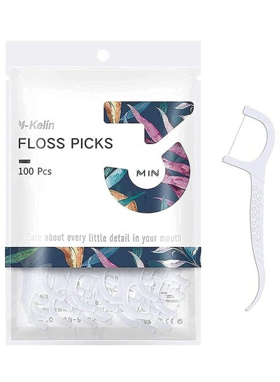 Dental floss-100 pcs dental floss toothpick,teeth stick,tooth picks,floss picks,teeth cleaning (100 picks)