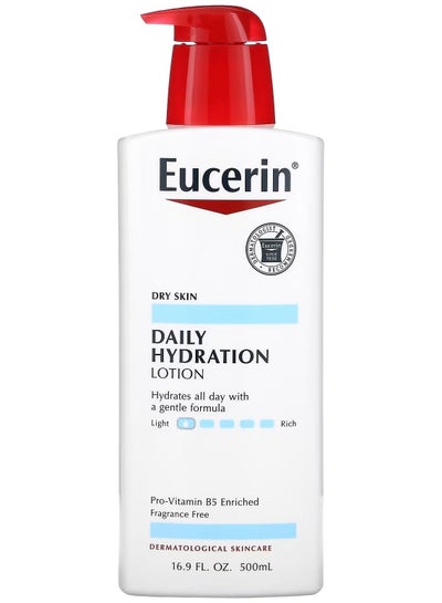 Eucerin Daily Hydration Lotion Fragrance Free 16.9 fl oz 500 ml