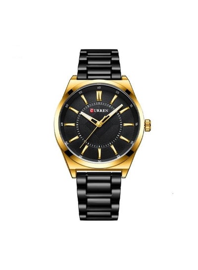 CURREN 8407 Sport Men Watch Top Brand Luxury Business Waterproof Male Clock Stainless Steel Quartz Man Wristwatch Gift - Black