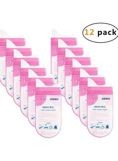 Disposable Urine Bags, Pee Bags for Camping Travel Urinal Toilet Traffic Jam Emergency Portable Vomit Bags Pee Bags Car Toilet for Men Women Children Brief Relief,12 Pcs
