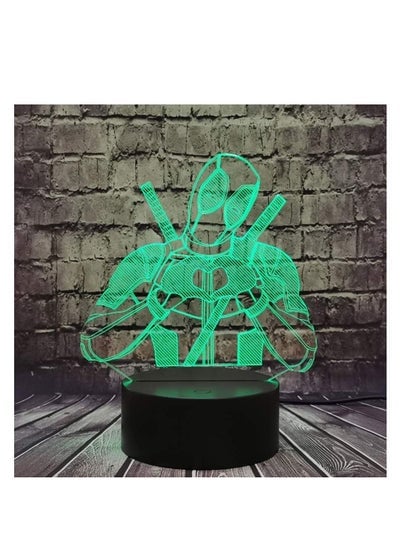 Creative Marvel Figure Hero Deadpool Love LED 3D Illusion Mood Night Light Marvel Legends Lamp Luminaria Room Decor Kids Toys