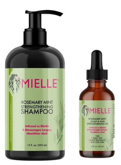 Rosemary Mint Bundle , Rosemary Mint Strengthening Shampoo  & Rosemary Mint Scalp & Hair Strengthening Oil