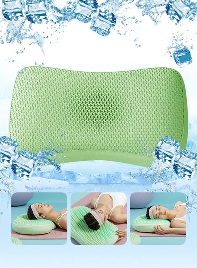 Comfortable Sleeping Pillow Wave shaped Cervical Pectin Pillow with High Elasticity Cooling Gel