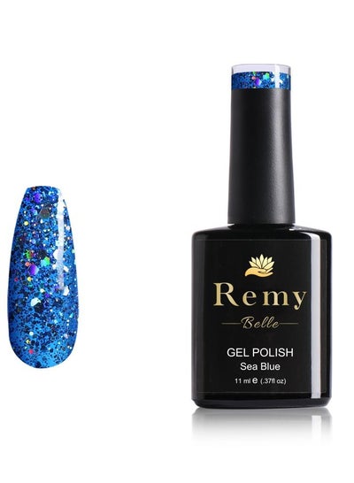 Gel Nail Polish 11ml Long Lasting Chip Resistant Requires Drying Under UV LED Lamp (Sea Blue)