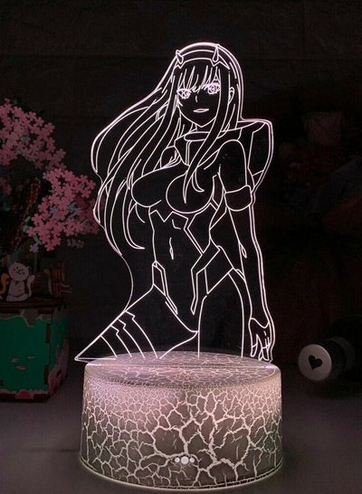 Zero Two Figure 3D Light Manga Darling in the Franxx Anime Table Gift Night Lamp