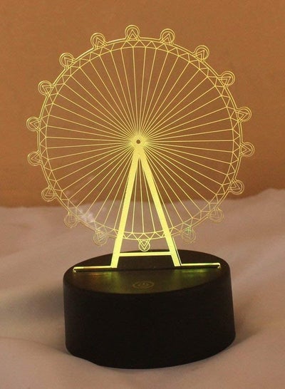 Ferris Wheel 3D Table Lamp 7 Colors Changing Desk Lamp 3D Lamp LED Night Light Stereoscopic Illumination